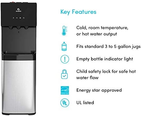 Avalon Bottom Loading Water Cooler Water Dispenser with BioGuard 3 Temperature Settings wourant