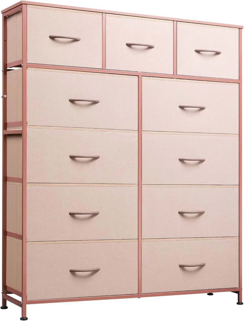 Storage Organizer Unit 11 Fabric Bins Storage Drawers Organizer Steel Frame Tall Storage Tower wourant