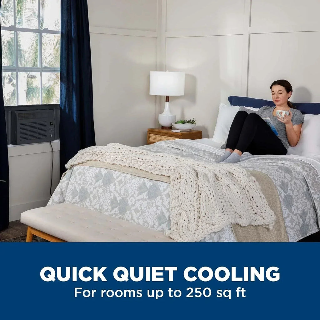 GE Window Air Conditioner Unit 6,000 BTU for Small Rooms up to 250 sq ft. with Adjustable Fan wourant