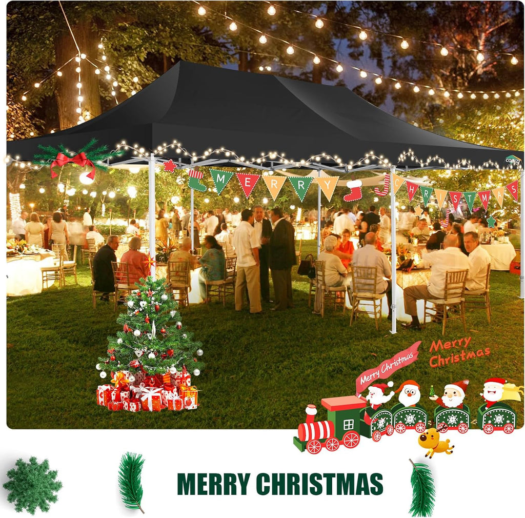 COBIZI 10x20 Heavy Duty Pop up Canopy Tent 6 sidewalls Commercial Canopy Wedding Party Tents wourant
