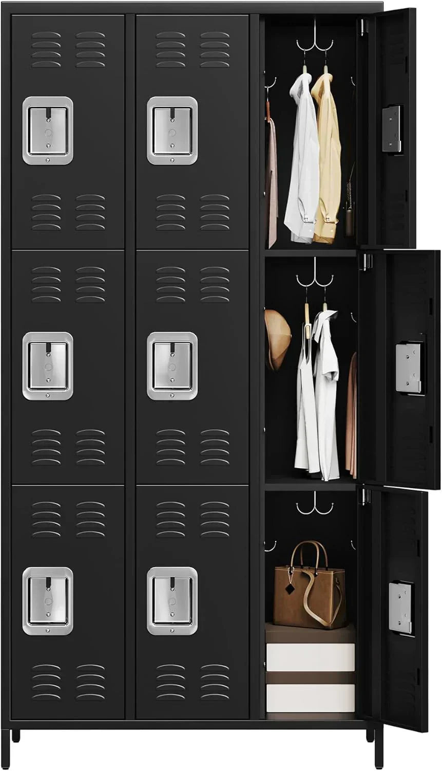 GAOMON Locker for Employees 6 Doors Locker Cabinet with Hooks Storage Locker wourant