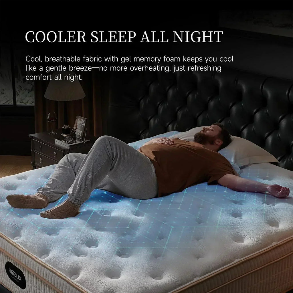 14-inch queen-size hybrid mattress with cooling gel memory foam and zoned pocket springs wourant