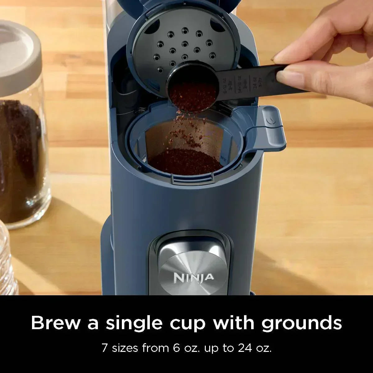 Ninja Pods Grounds Single-Serve Coffee Maker K-Cup Pod Compatible Brews Grounds Compact Design wourant