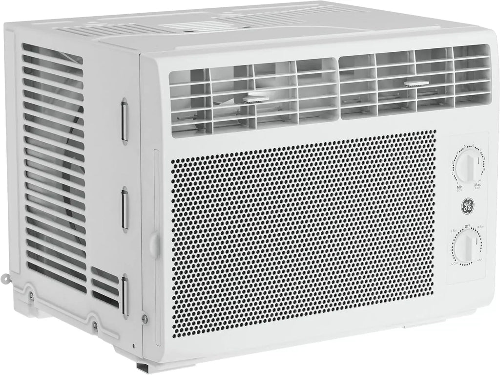 GE Window Air Conditioner Unit 5,000 BTU for Small Rooms up to 150 sq ft Manual Adjustable Fan wourant