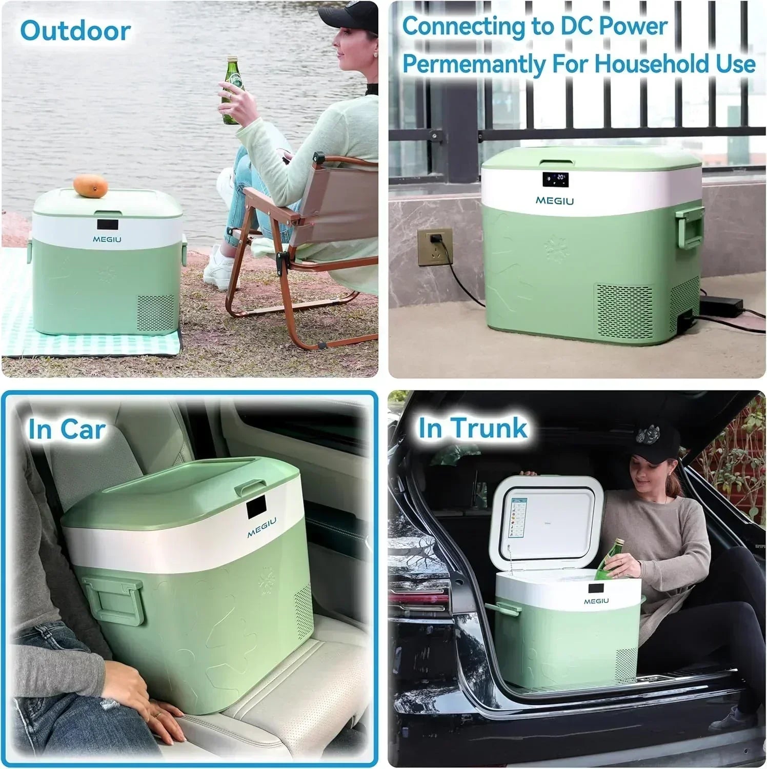 Car Fridge Portable 12 Volt Refrigerator 23 Quart (22 Liter) Freezer Compressor Cooler 12V/24V wourant