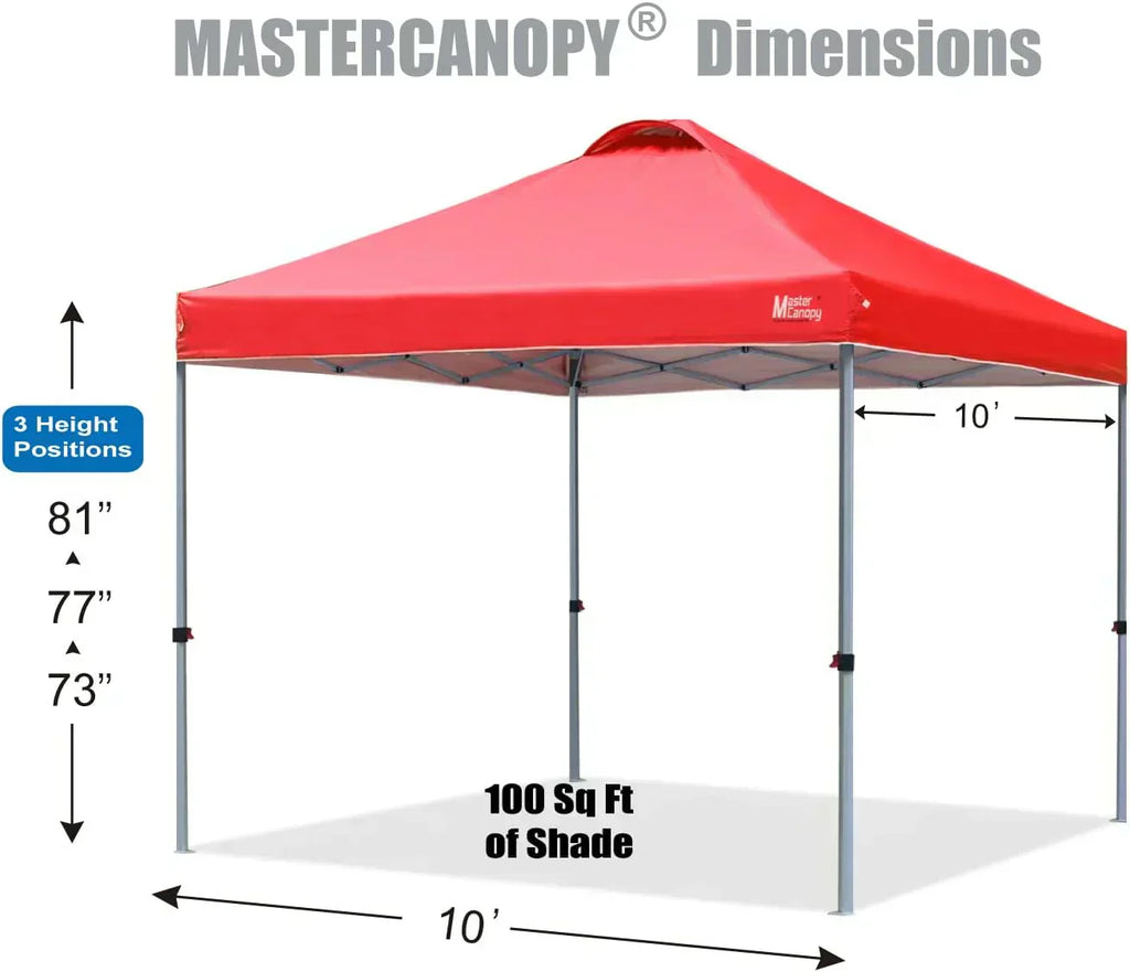 Durable Pop-up Canopy Tent with Roller Bag (10x10 Black) wourant
