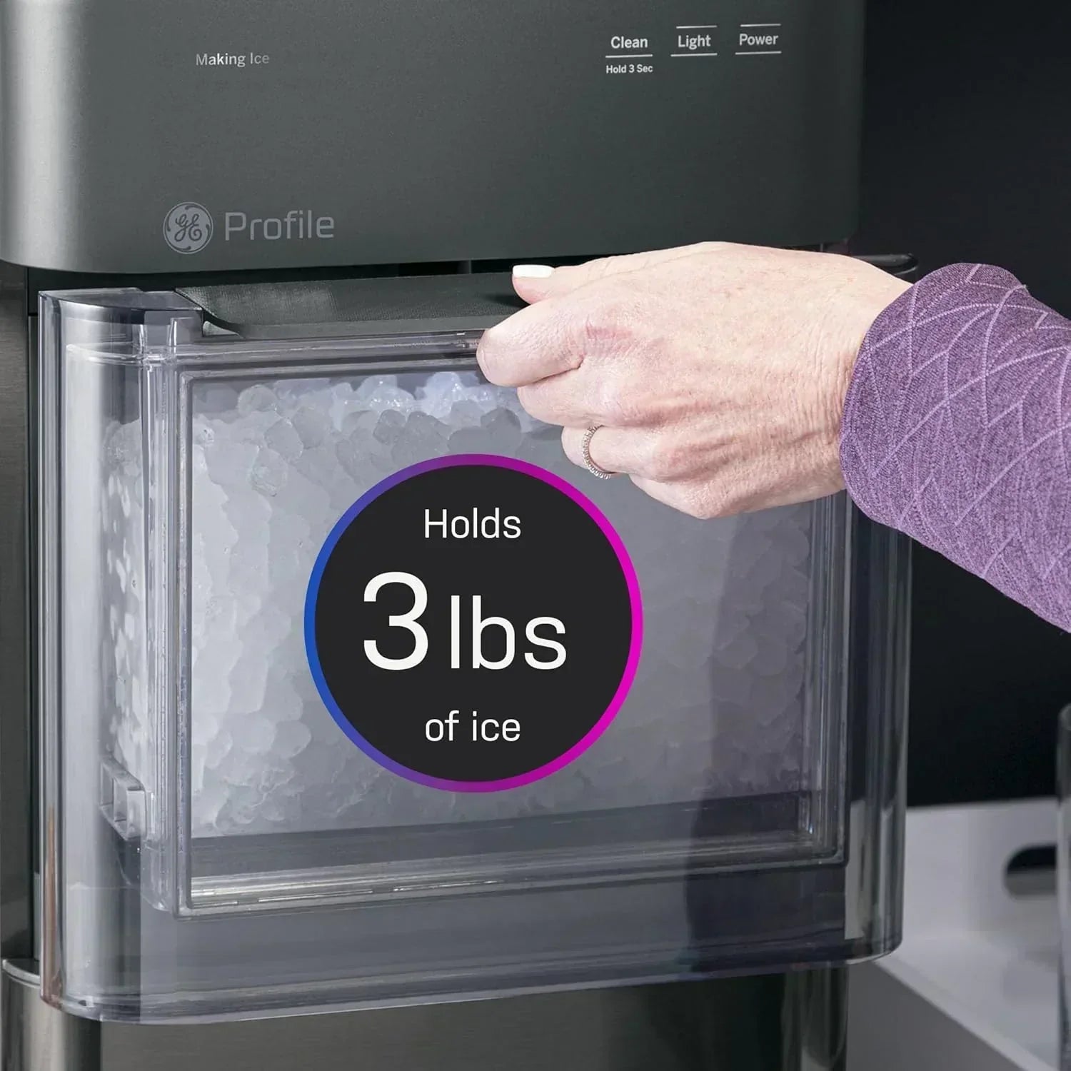 GE Profile Opal 2.0 with 0.75 Gallon Tank Chewable Crunchable Countertop Nugget Ice Maker wourant