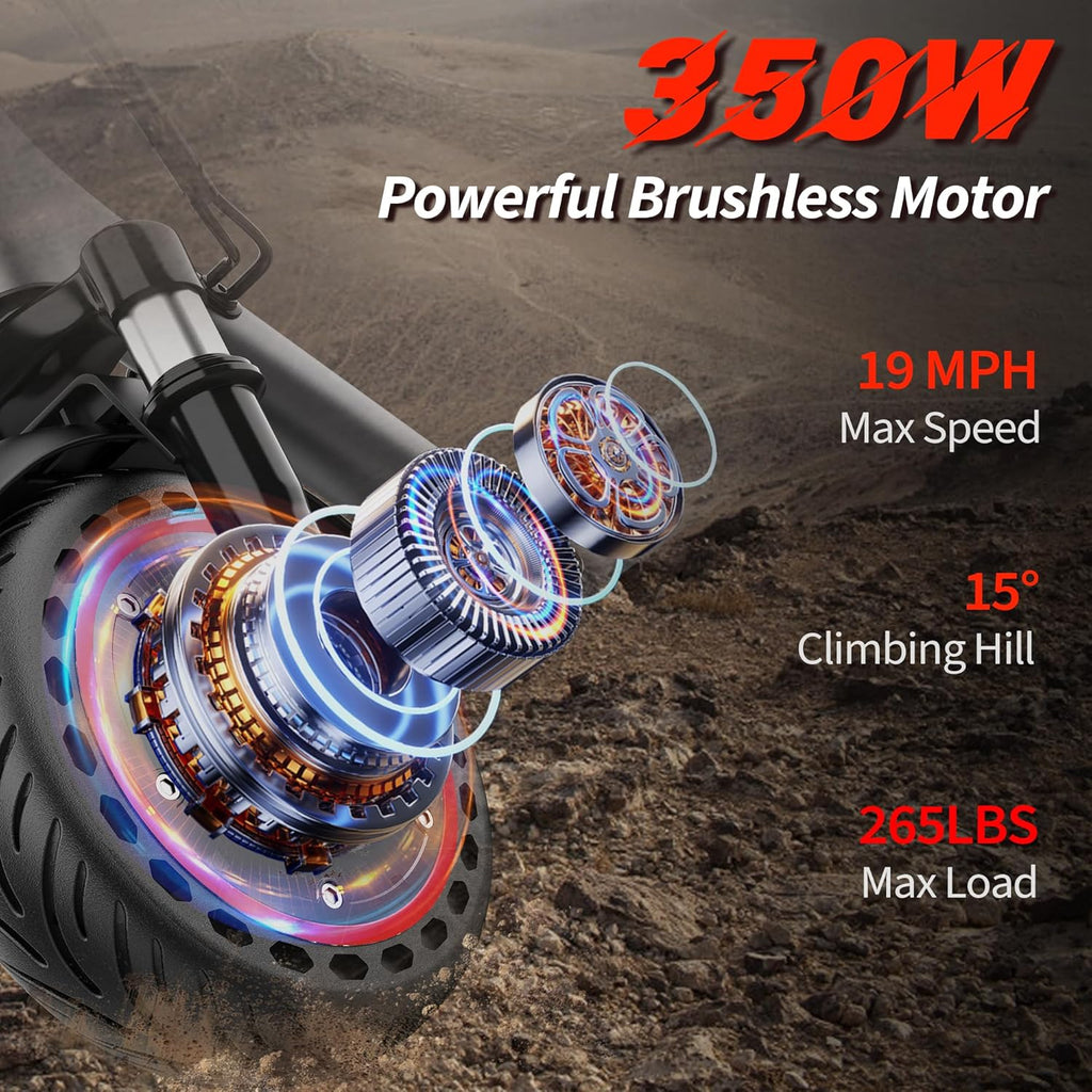 Electric Scooter 350W/500W Motor Top Speed 19/22 mph Max 16/23/28Miles Ranges Foldable E Scooter wourant