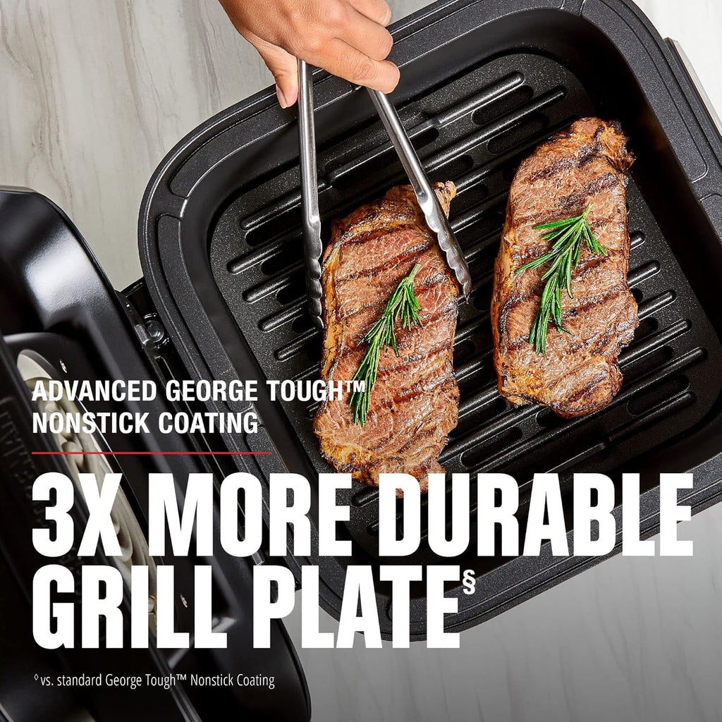 George Foreman Beyond Grill?7-in-1 Electric Indoor Grill with Air Fry Technology, MCAFD800D, Black, Large woonhhop