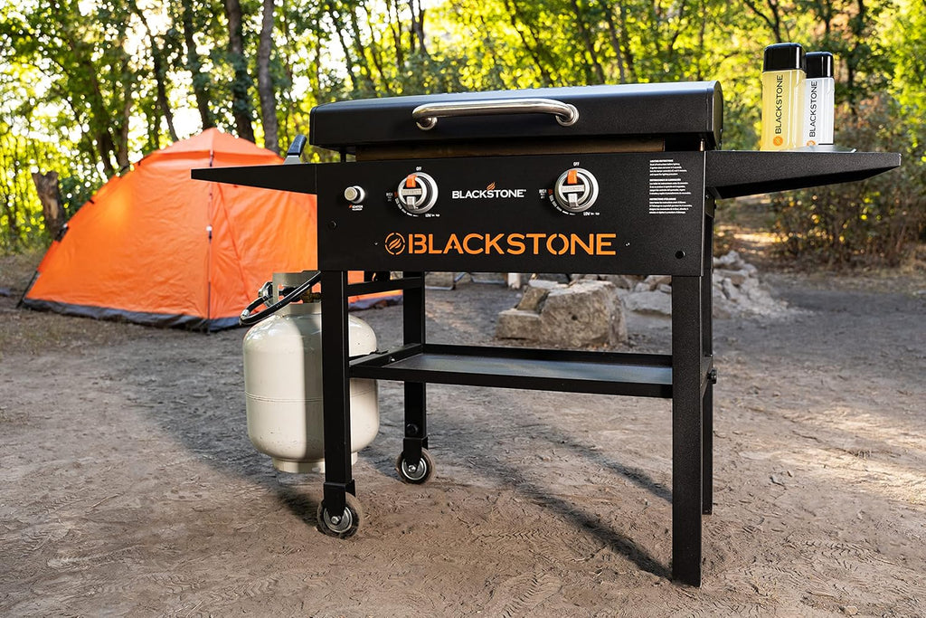 Blackstone 1883 Original 28 Griddle with Integrated Protective Hood Counter Height Side Shelves wourant