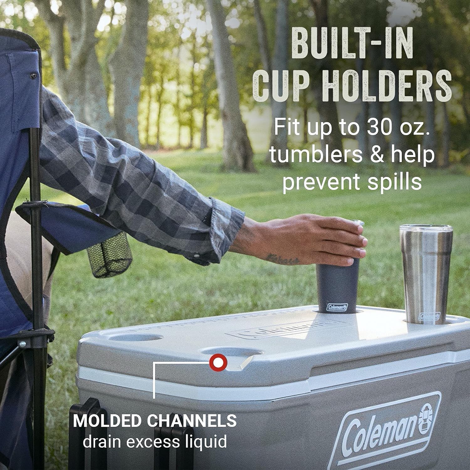 Coleman Insulated Portable Rolling Cooler with Wheels, Leak-Proof Outdoor Hard Cooler, Keeps Ice for Up to 5 Days, 100 Quart wourant