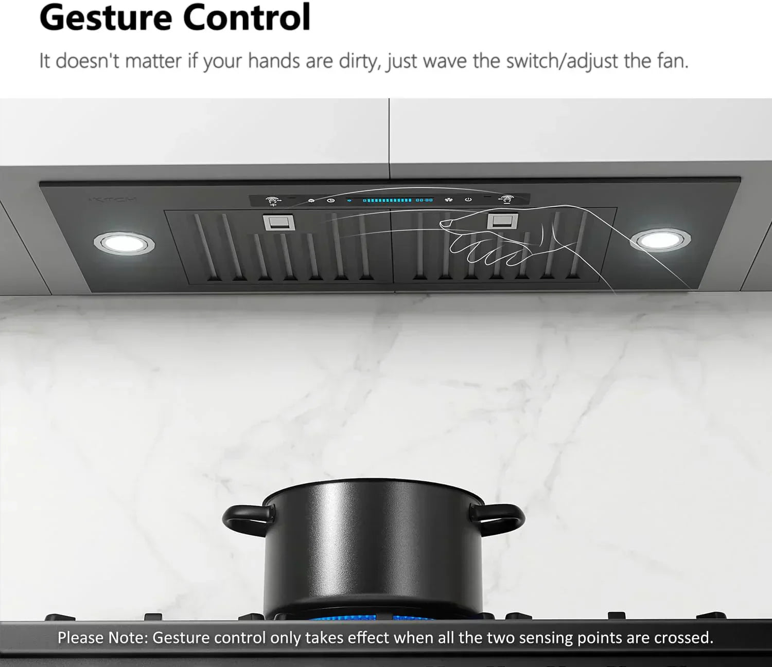 IKTCH 30" Built-in Plug-in Range Hood 900 CFM Stainless Steel Kitchen Range Hood wourant