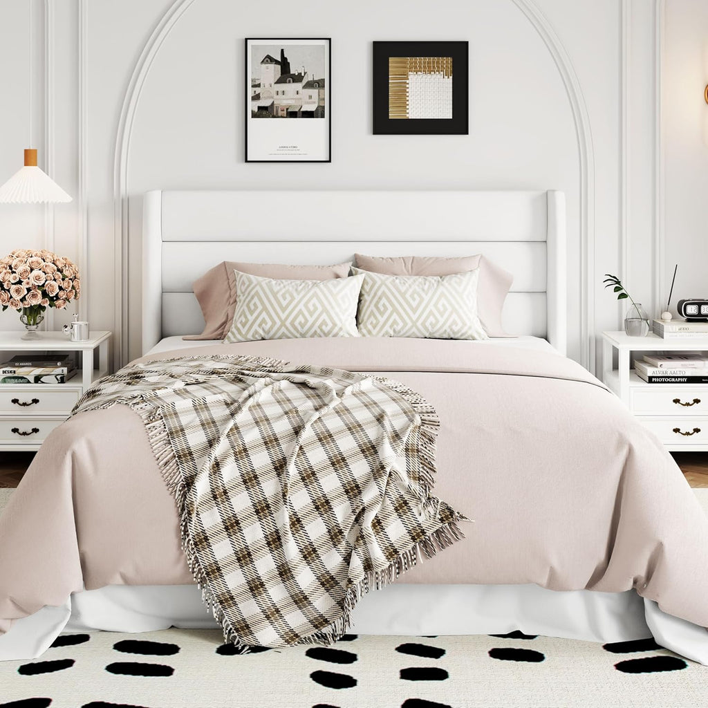 Allewie Queen Size Lift Up Storage Bed Modern Wingback Headboard Hydraulic Support wourant