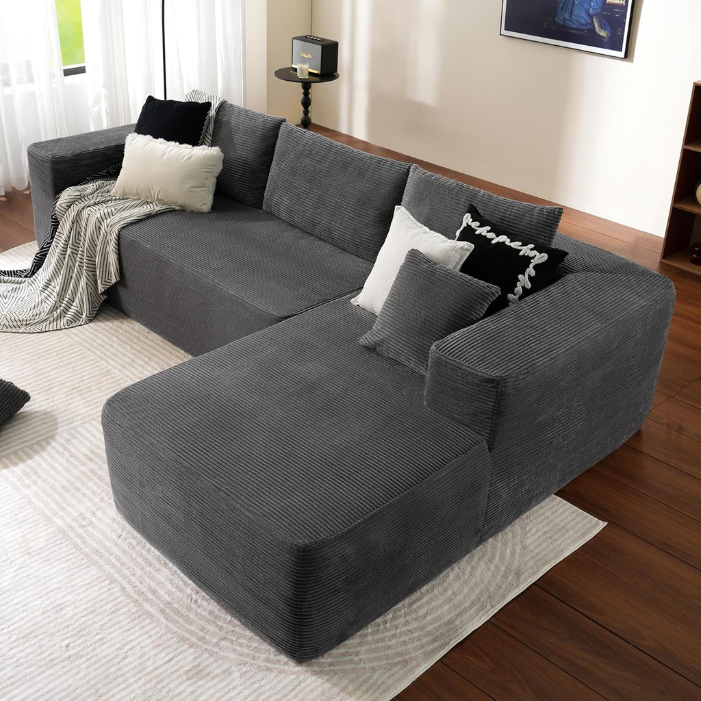 Ovios 104" Cloud Section Sofa L-shaped lounge chair, modern modular sofa wourant