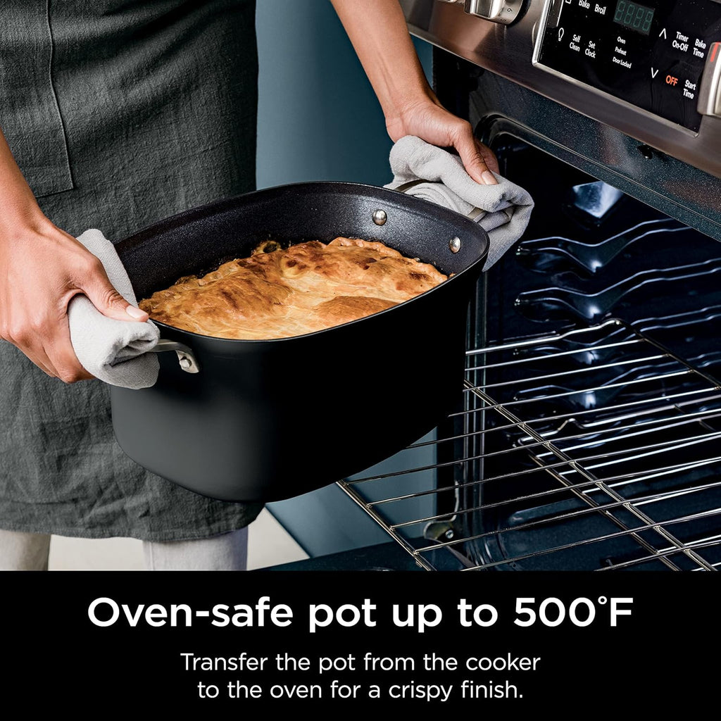 Ninja Slow Cookers 8.5-Quart Multi-Cooker with Dutch oven, steamer, glass lid with integrated spoon, nonstick and oven-safe pot wourant