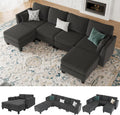 Modular Sectional Sof Convertible U Shaped Sofa Couch with High Density Memory Foam wourant