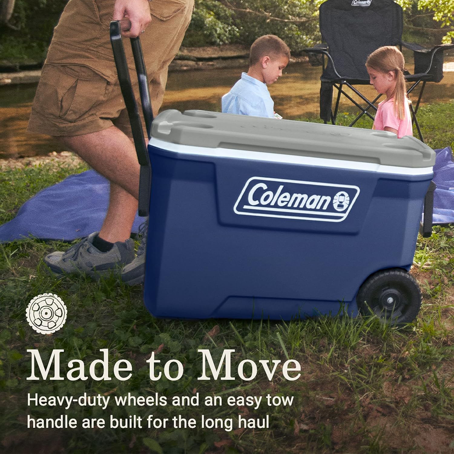 Coleman Classic Series Insulated Portable Wheeled Cooler, Leak-Resistant Outdoor Hard Cooler Keeps Ice up to 5 Days, 100-Quart wourant