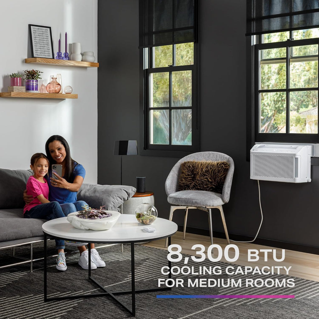 PHNT10CC Clearview Air Conditioner 10,300, Inverter Technology, Ultra Quiet, Medium Rooms up to 450 Sq. FT, Full Window View with Easy Installation, Energy-Efficient Cooling, 10300 BTU, White wourant