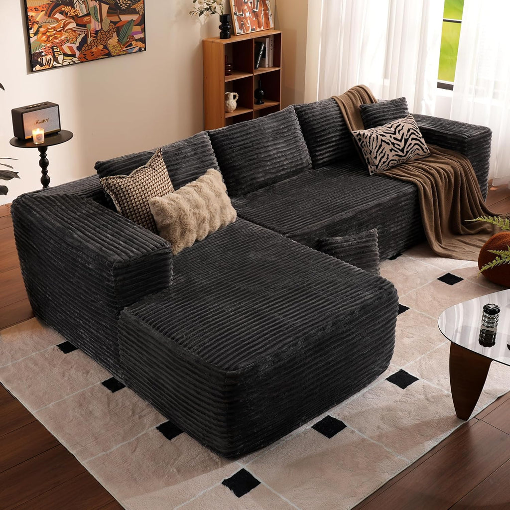 Ovios 104" Cloud Section Sofa L-shaped lounge chair, modern modular sofa wourant