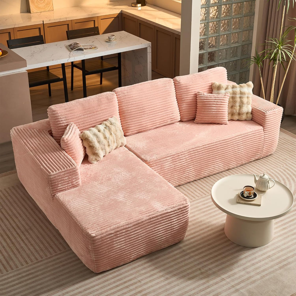 Ovios 104" Cloud Section Sofa L-shaped lounge chair, modern modular sofa wourant
