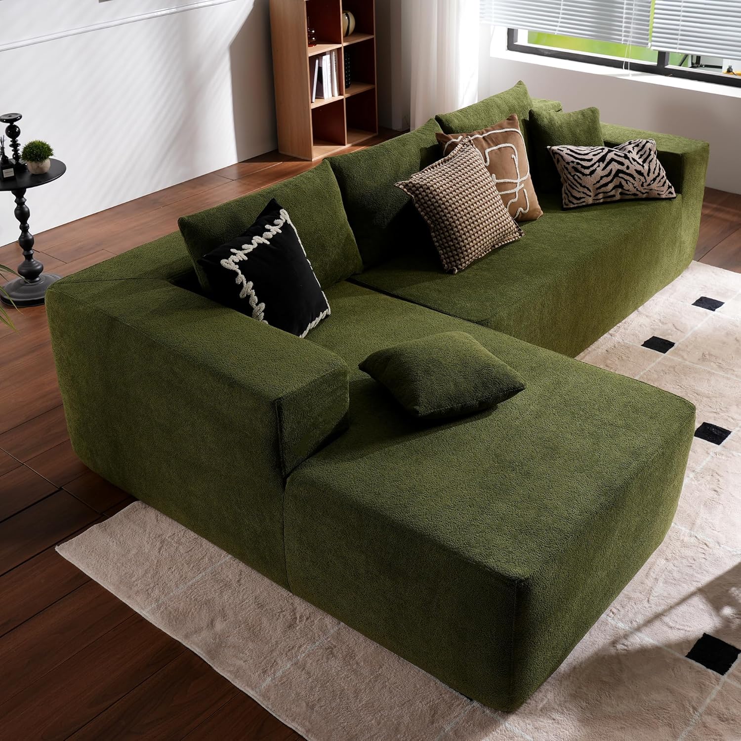 Ovios 104" Cloud Section Sofa L-shaped lounge chair, modern modular sofa wourant