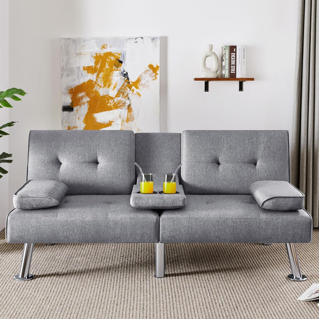Convertible Sofa Bed Modern Imitation Leather Home Recliner Flip Double Sofa Folding Sofa Bed Guest Bed wourant