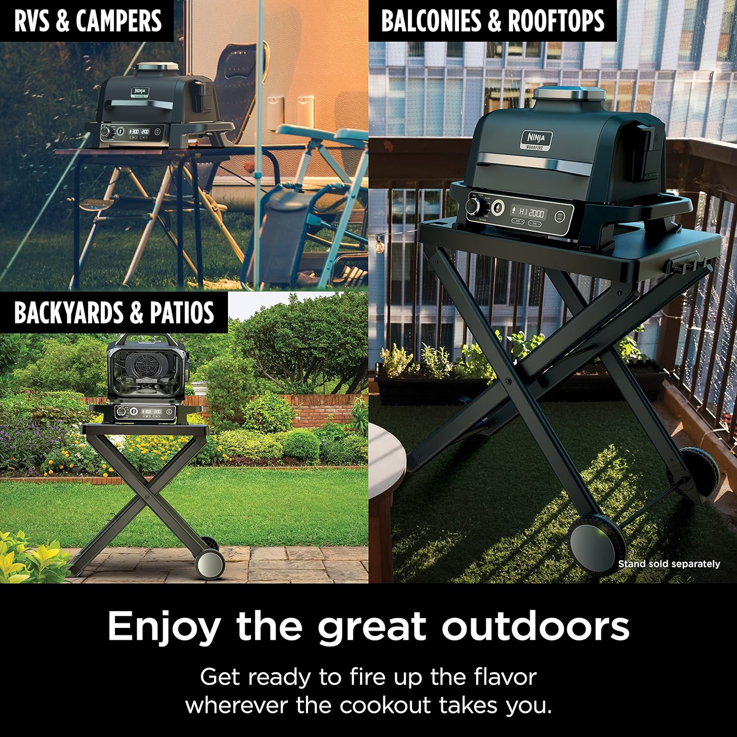 OG751 Woodfire Pro Outdoor Grill Built-In Thermometer 7-in-1 Master Grill BBQ Smoker wourant