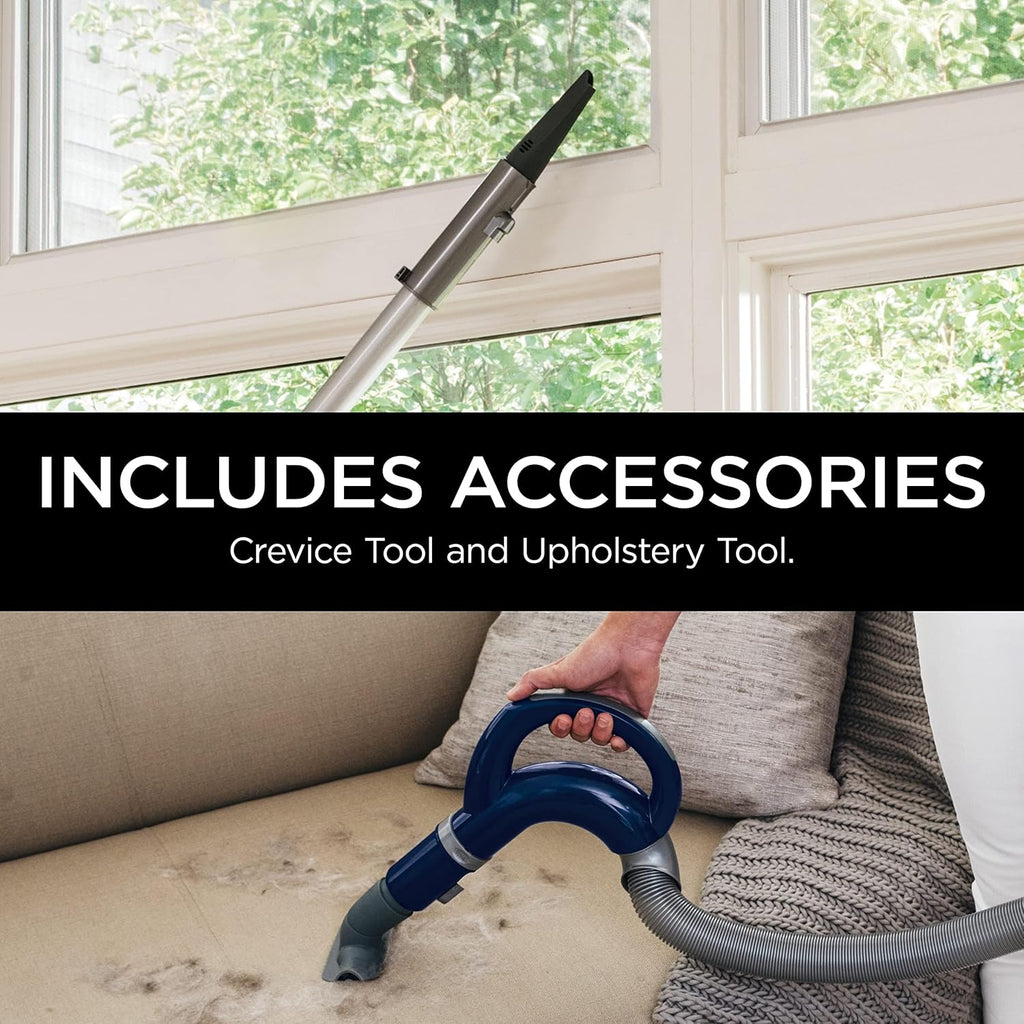 Upright Vacuum Navigator Lift-Away Deluxe with Large Dust Cup Capacity HEPA Filter Swivel Steering Upholstery Tool & Crevice Tool wourant