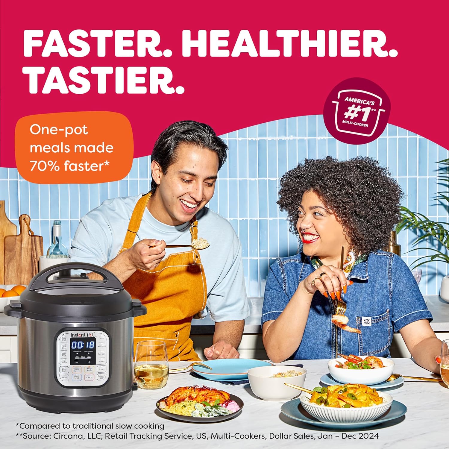 Instant Pot Duo 7-in-1 Electric Pressure Cooker, Slow Cooker, Rice Cooker, Steamer, Sauté Pan, Yogurt Maker, Warmer, and Sterilizer wourant