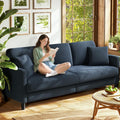 83 inch Couches for Living Room Comfy Sofas for Living Room Teddy Sofa Couch Tool Free Setup wourant
