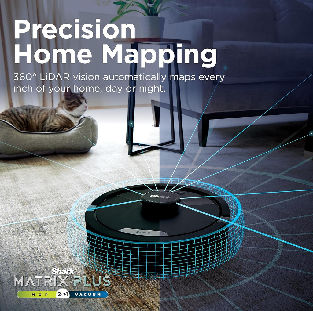 AI Robot Vacuum with XL HEPA Self-Empty Base, Bagless, 60-Day Capacity, LIDAR Navigation, Perfect for Pet Hair, Compatible with Alexa, Wi-Fi Connected, Carpet & Hard Floor, Black wourant