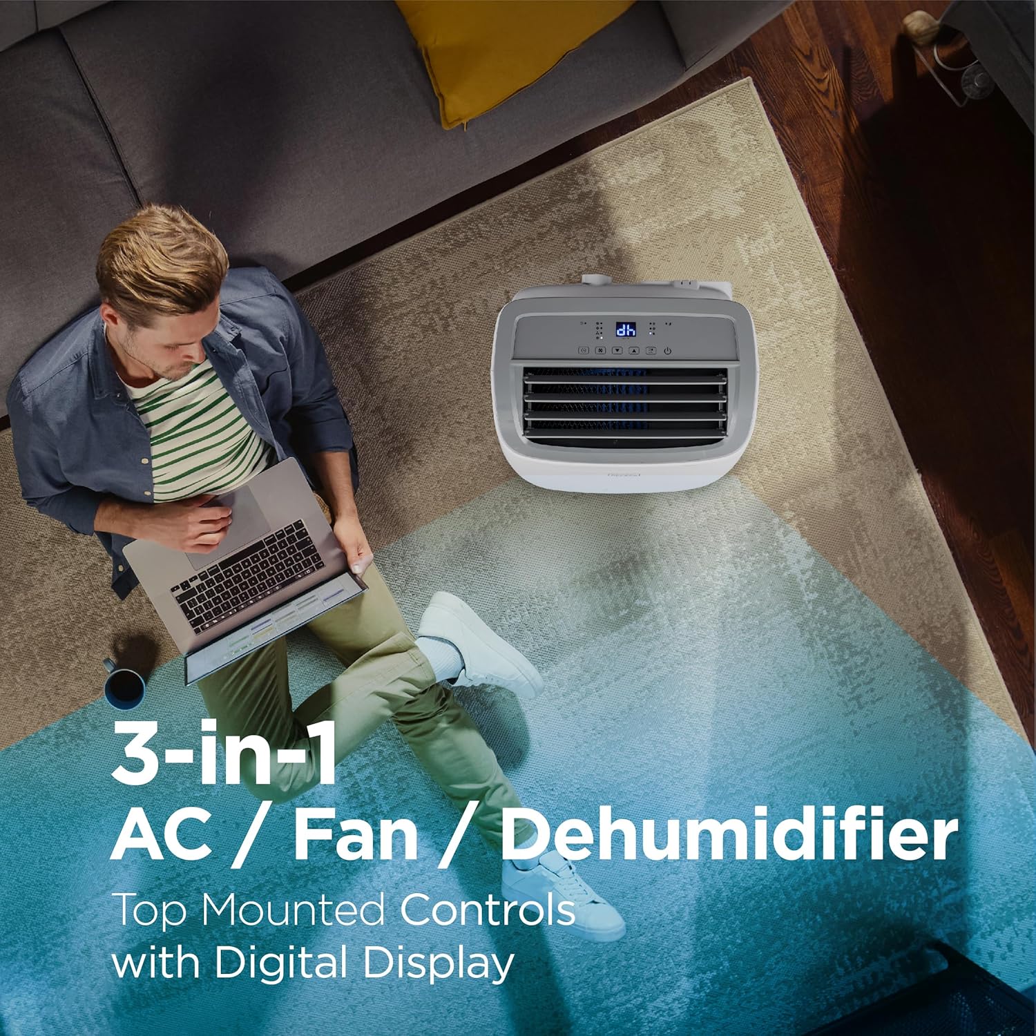 BLACK+DECKER 10,000 BTU Portable Air Conditioner for Rooms up to 450 Sq. with Remote Control, White wourant