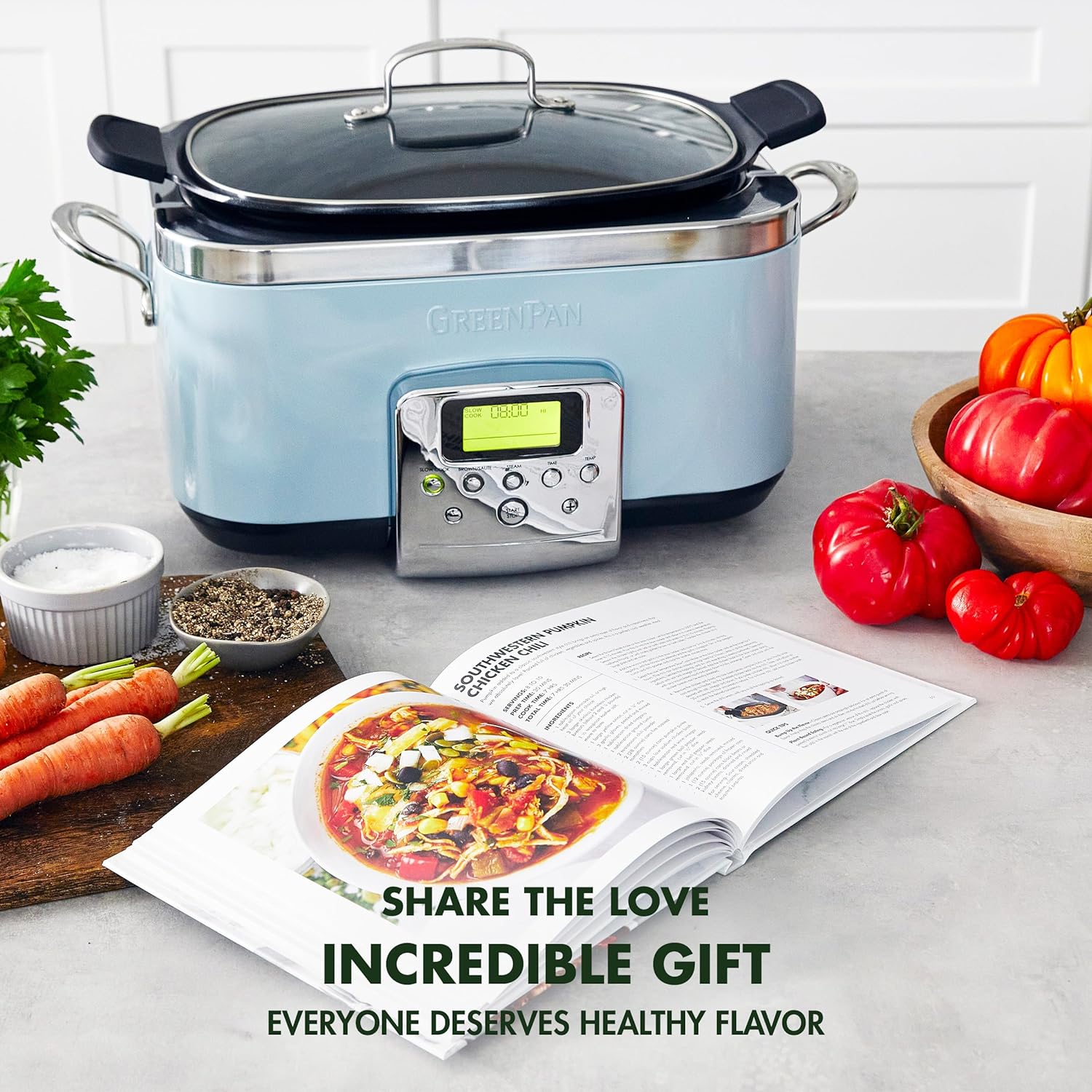 8-in-1 Programmable 6QT Electric Slow Cooker with Dishwasher-Safe Lid and Removable Base wourant
