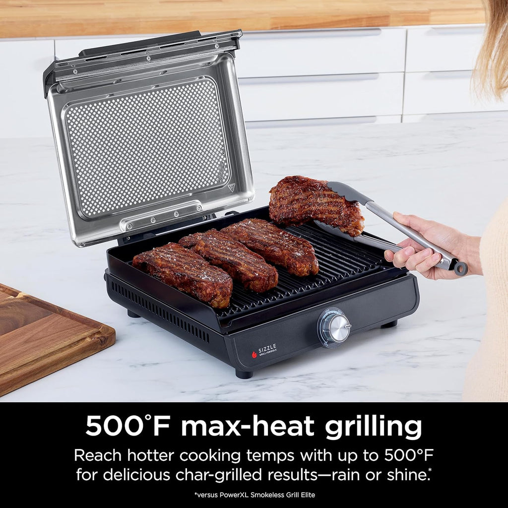Griddle and Indoor Grill 14’ Electric Grill For Steak Burgers Salmon Veggies Pancake Griddle wourant