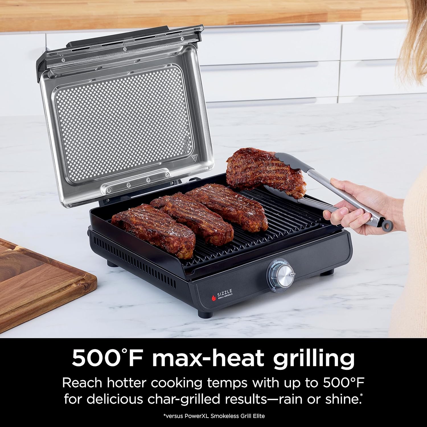 Griddle and Indoor Grill 14’ Electric Grill For Steak Burgers Salmon Veggies Pancake Griddle wourant