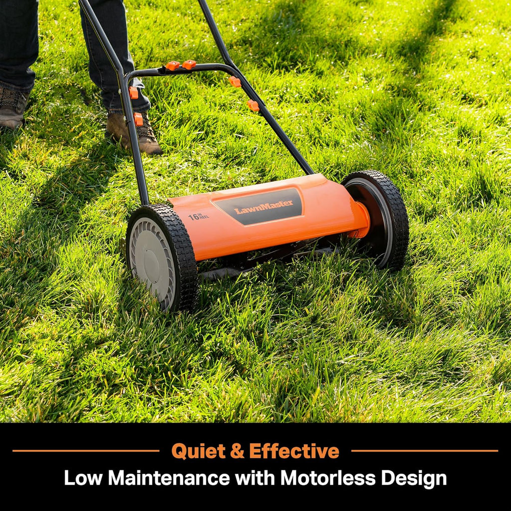 LawnMaster LMRM1801 Push Reel Lawn Mower 18-Inch 5-Blade wourant