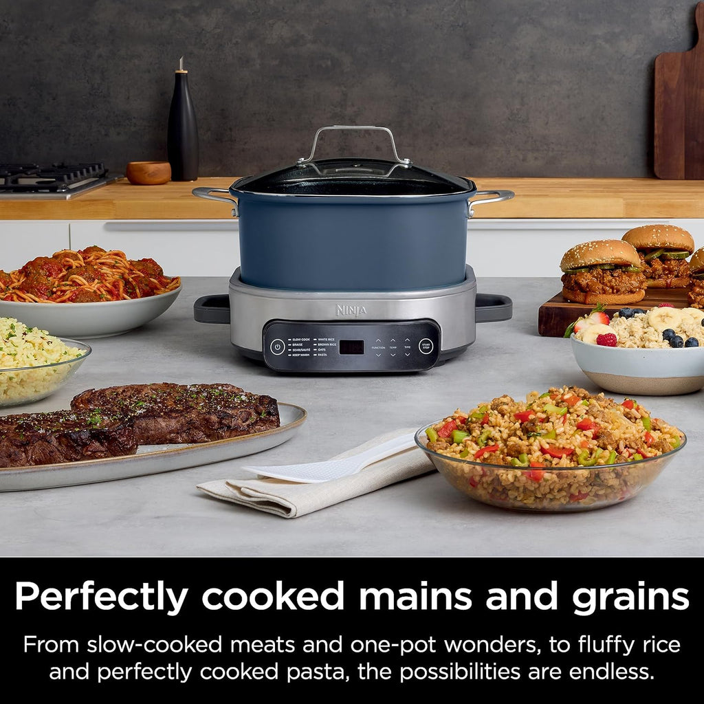 Ninja Slow Cookers 8.5-Quart Multi-Cooker with Dutch oven, steamer, glass lid with integrated spoon, nonstick and oven-safe pot wourant