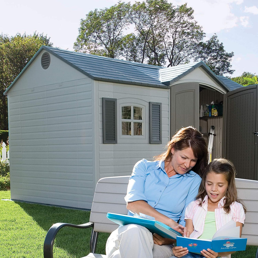 Lifetime 6446 Outdoor Storage Shed, 8 x 15 Foot, Desert Sand wourant