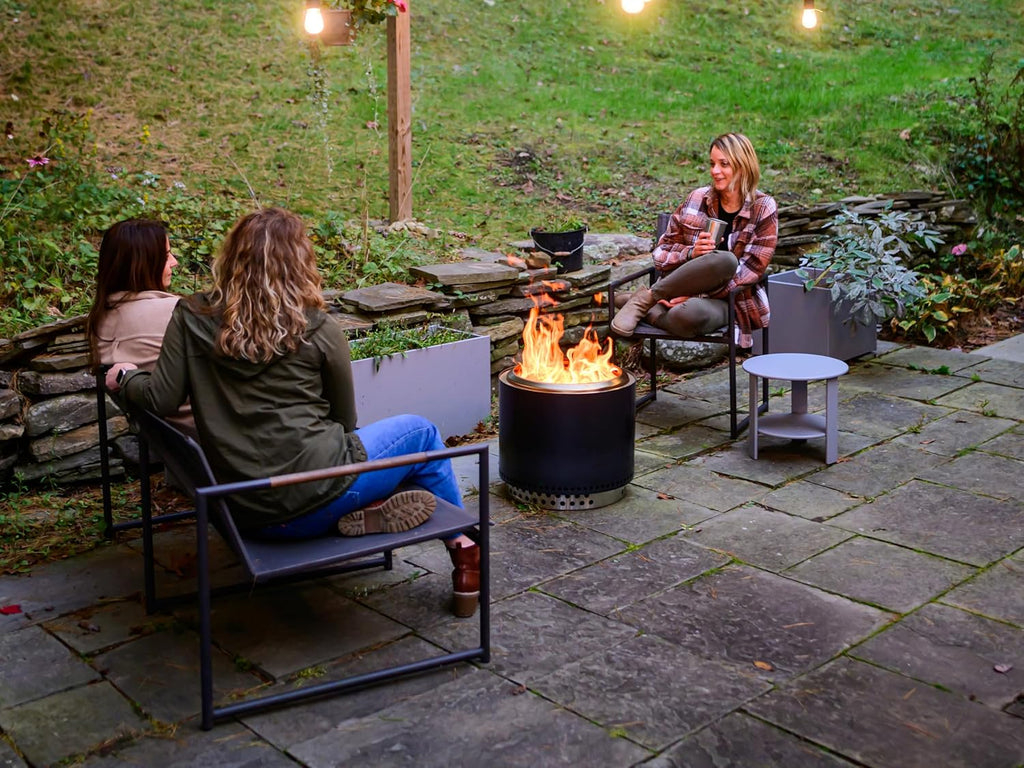 Solo Stove Bonfire 2.0 with Stand, 19.5 Inch Smokeless Fire Pit with Removable Ash Pan - Portable Outdoor Fire Pit - Stainless Steel Wood Burning Fireplace, Ideal for 4-6 People, 21.75 lbs wourant