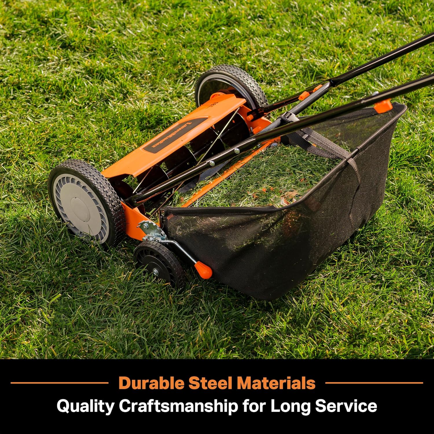 LawnMaster LMRM1801 Push Reel Lawn Mower 18-Inch 5-Blade wourant