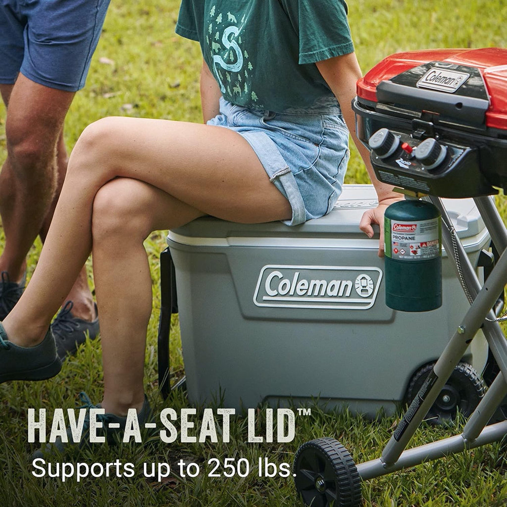 Coleman Classic Series Insulated Portable Wheeled Cooler, Leak-Resistant Outdoor Hard Cooler Keeps Ice up to 5 Days, 100-Quart wourant