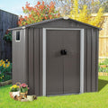 Vongrasig 5 x 3 x 6 FT Outdoor Storage Shed Clearance Metal Garden Shed with Lockable Door wourant