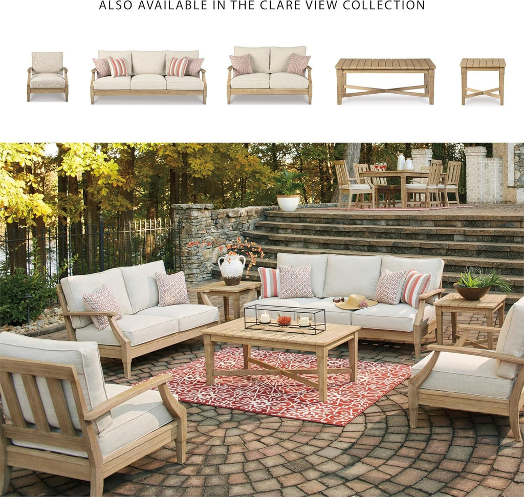 Coastal view outdoor terrace eucalyptus sofa wourant