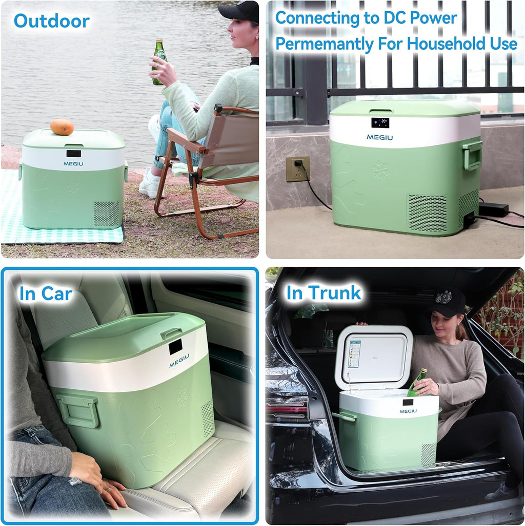 Car Fridge Portable 12 Volt Refrigerator 23 Quart (22 Liter) Freezer Compressor Cooler 12V/24V DC wourant