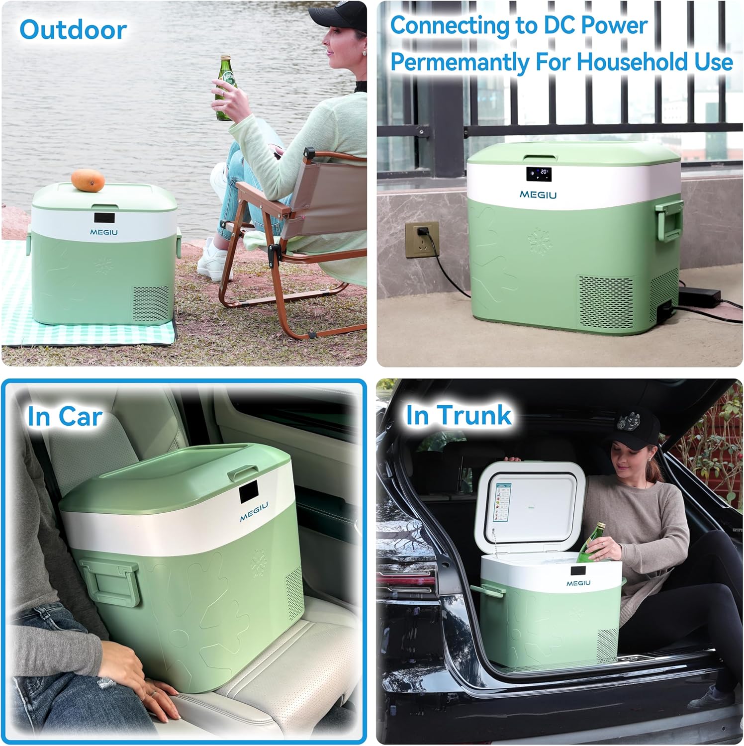Car Fridge Portable 12 Volt Refrigerator 23 Quart (22 Liter) Freezer Compressor Cooler 12V/24V DC wourant