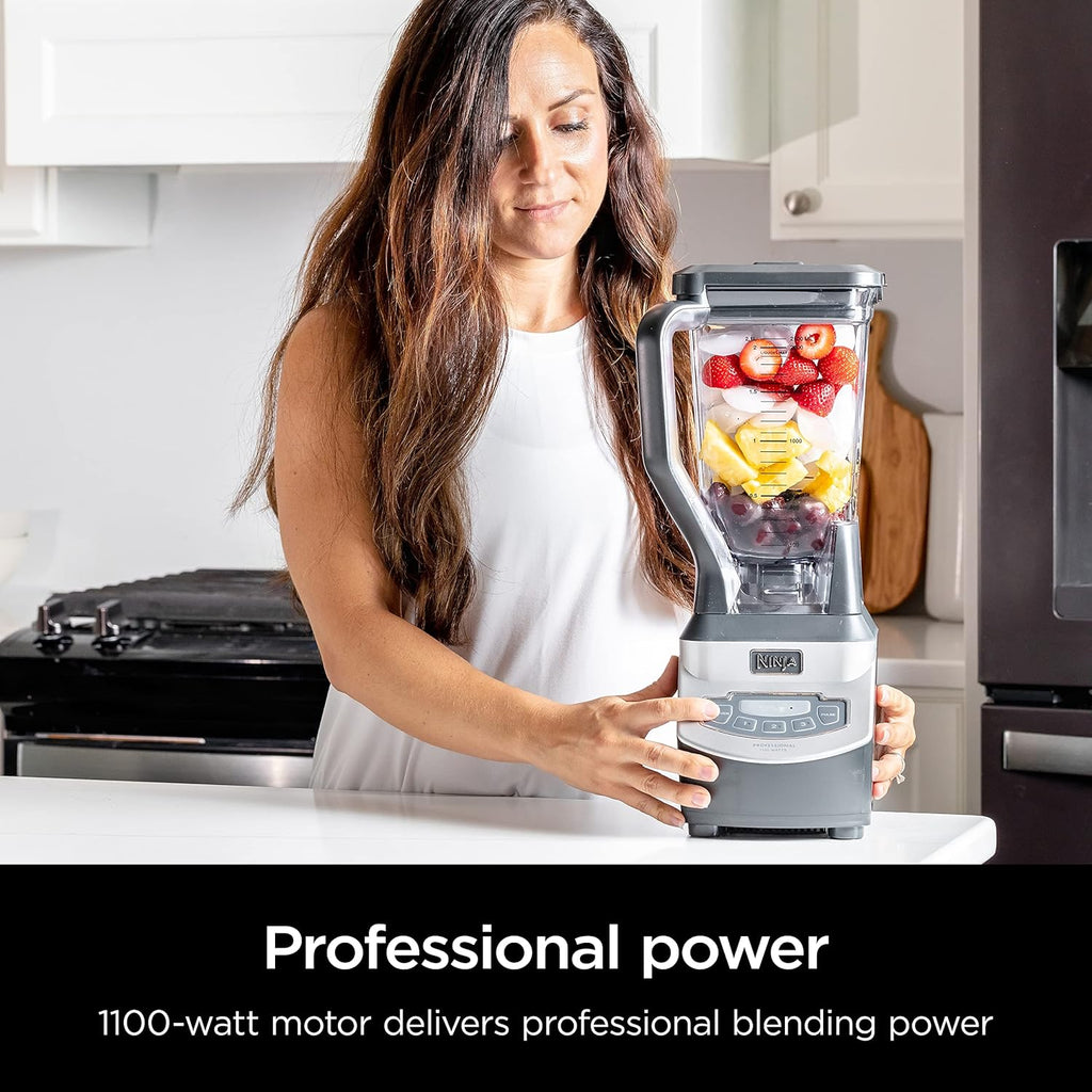 Ninja BL660 Professional Compact Smoothie and Food Processor Blender, 1100W, 3 Functions - Perfect for Frozen Drinks, Smoothies, Sauces, and More wourant