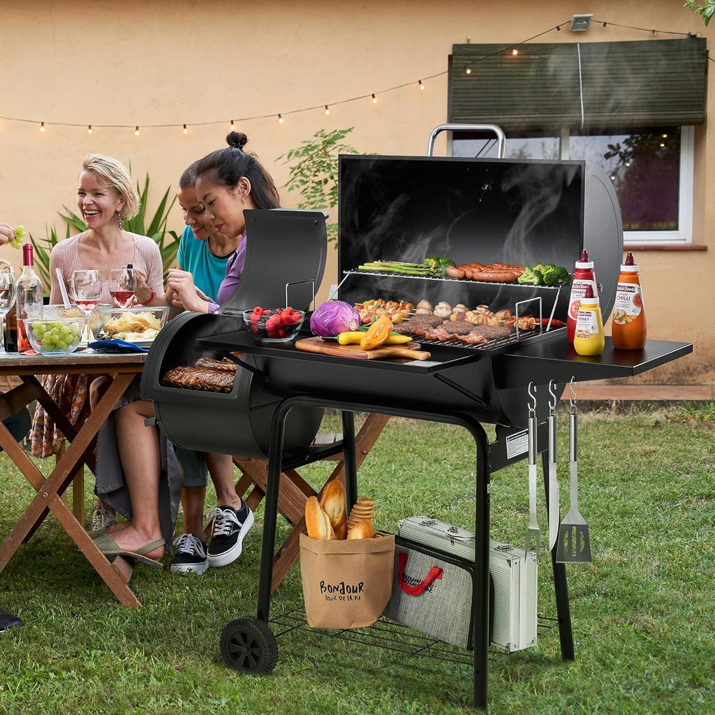 Royal Gourmet CC1830S BBQ Charcoal Grill and Offset Smoker 823 Square Inch cooking surface wourant