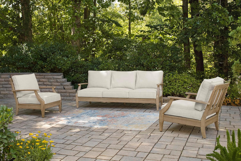 Coastal view outdoor terrace eucalyptus sofa wourant