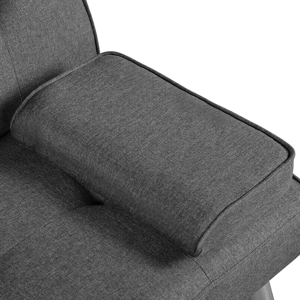 Yaheetech Convertible Sofa Bed Adjustable Couch Sleeper Modern Faux Leather Home Recliner Reversible Loveseat Folding Daybed Guest Bed, Removable Armrests, Cup Holders, 3 Angles, 772lb Capacity, Brown wourant