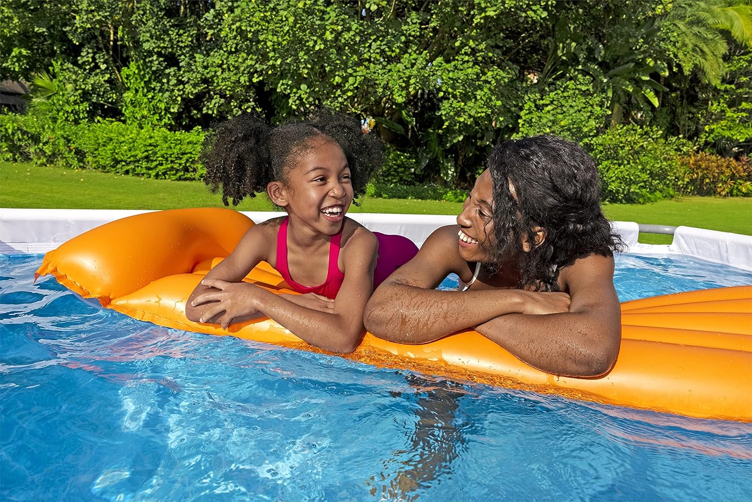 Power Steel 14' x 8'2" x 39.5" Oval Above Ground Pool Set | Includes 530gal Filter Pump, Ladder, ChemConnect Dispener wourant
